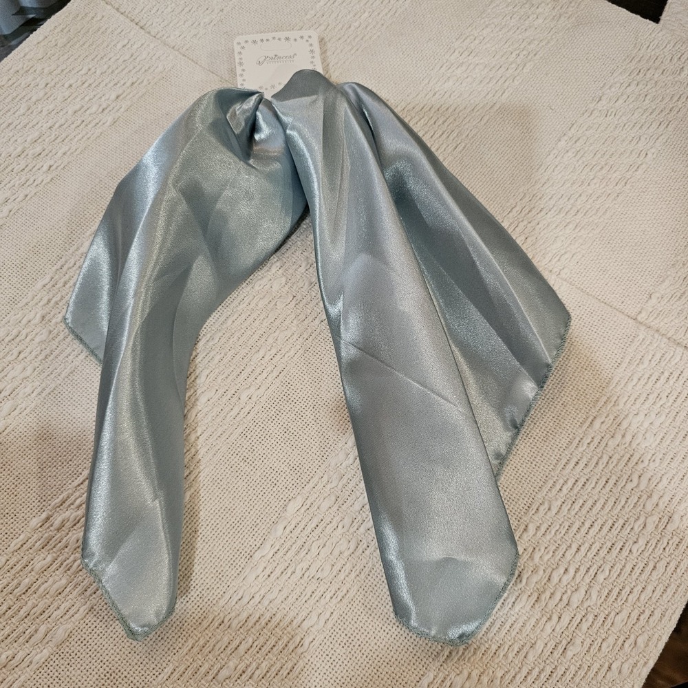 Princess Silky Hair Scarf Light Silver Blue Hair Accessory